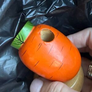 Trio Veggie Wooden Toothpick holders